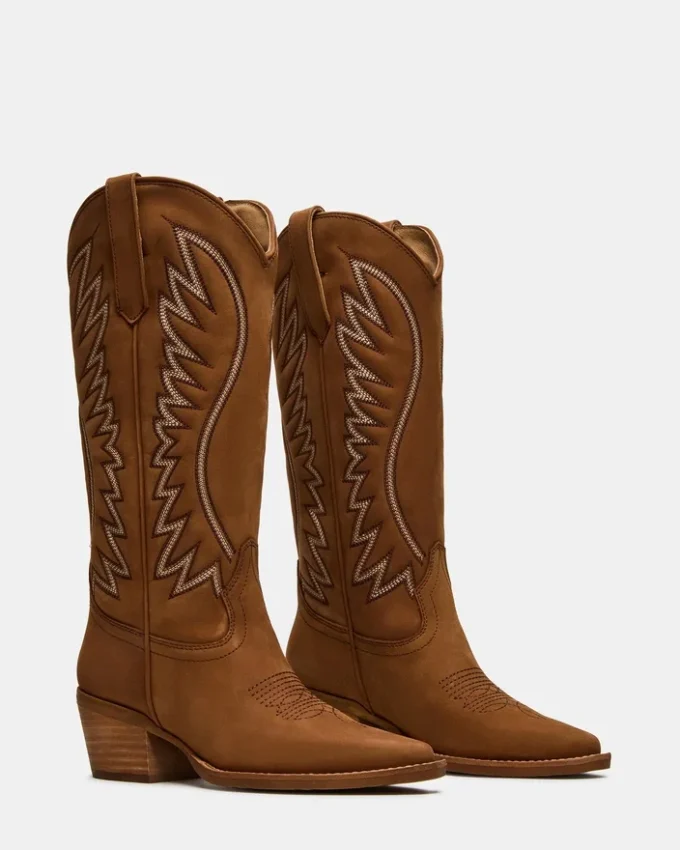 Albany Stitch en daim cognac Albany Stitch en daim cognac