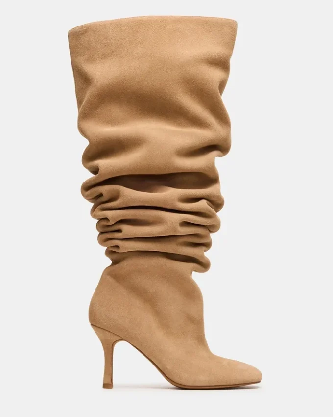 Allison en daim taupe