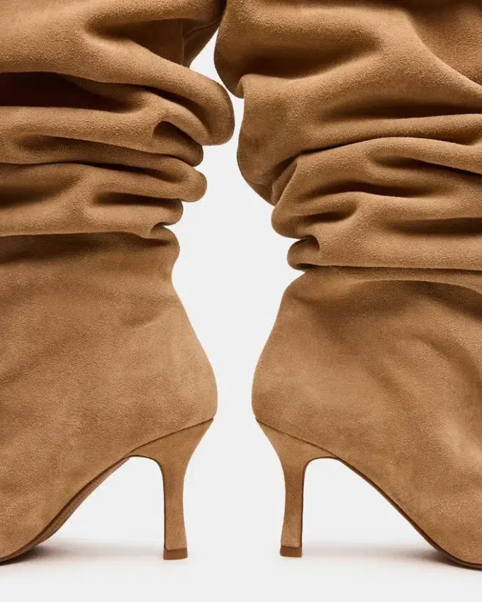 Allison en daim taupe