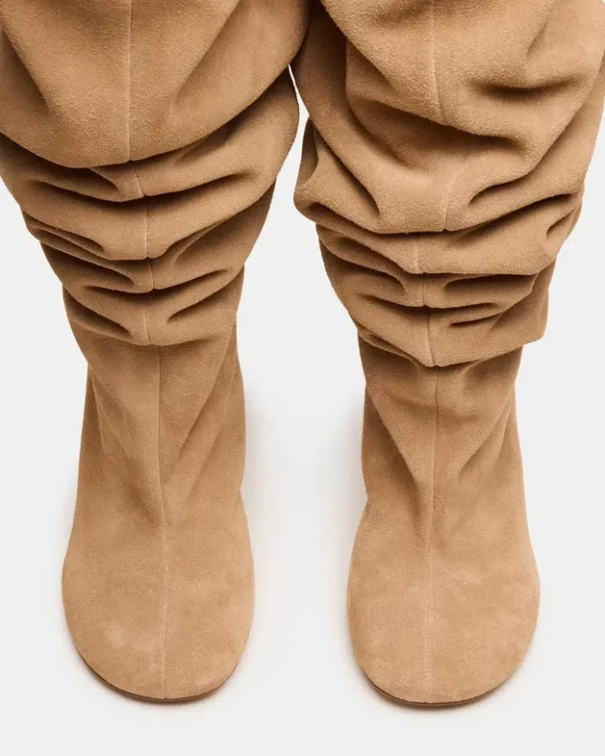 Allison en daim taupe