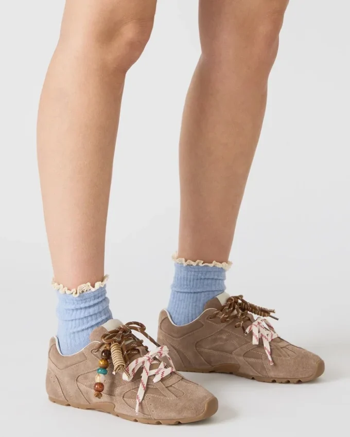 Aziel Charm en daim taupe