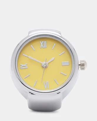 Bague-montre jaune
