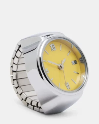 Bague-montre jaune