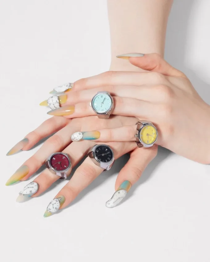 Bague-montre noire Bague-montre noire