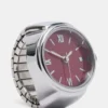 Bague-montre rouge