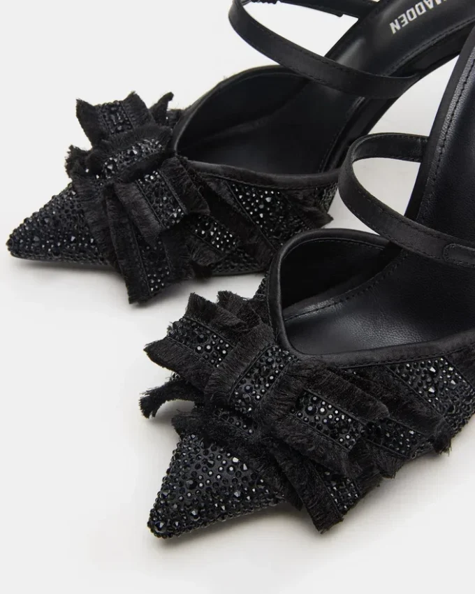Baylin Noir Satin Strass