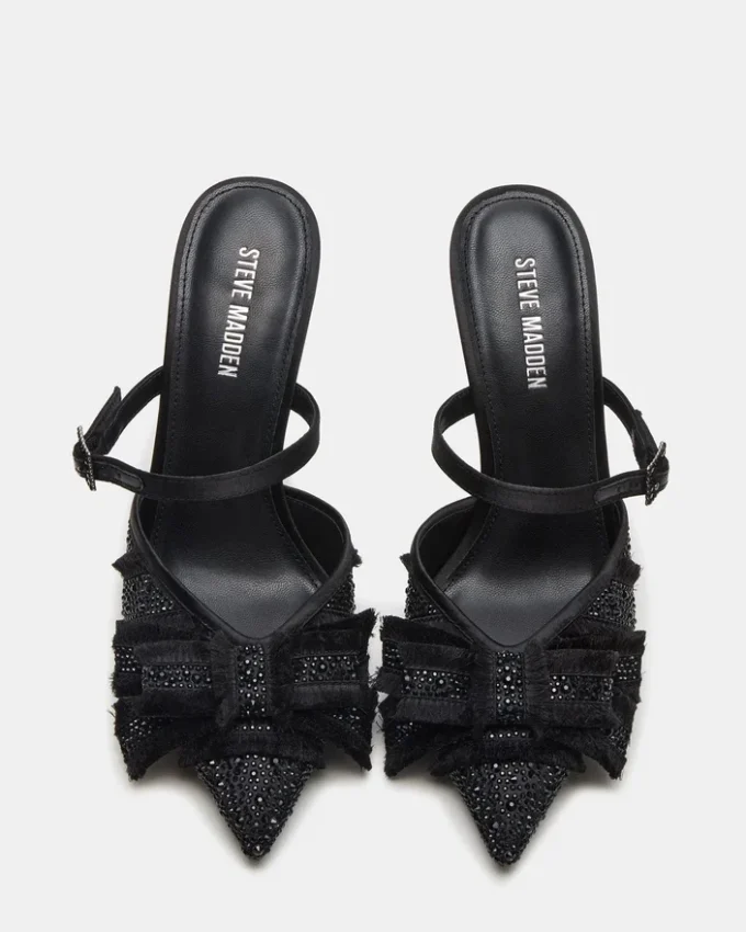 Baylin Noir Satin Strass