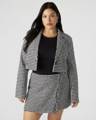 Blazer court Rupi noir/blanc