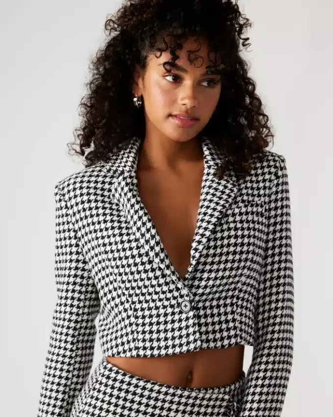 Blazer court Rupi noir/blanc