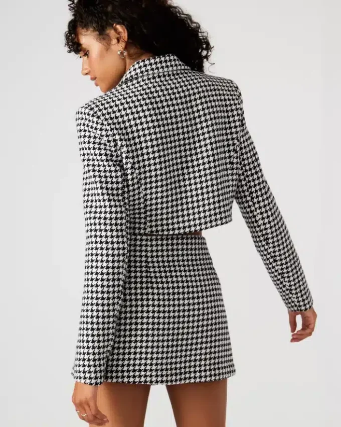 Blazer court Rupi noir/blanc
