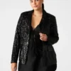 Blazer à paillettes Payton Noir