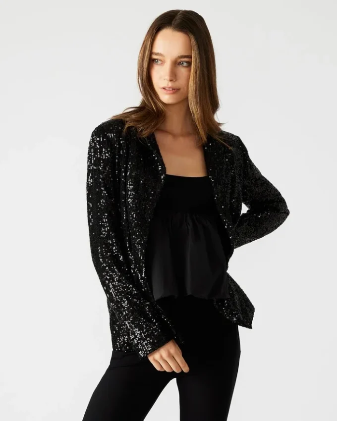 Blazer à paillettes Payton Noir