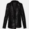 Blazer à paillettes Payton Noir