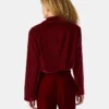 Blazer Tonia en velours rouge
