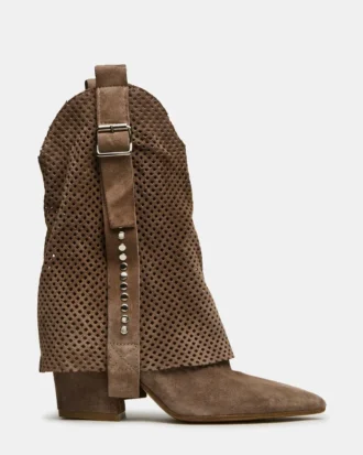 Bottes Aubrielle en daim taupe