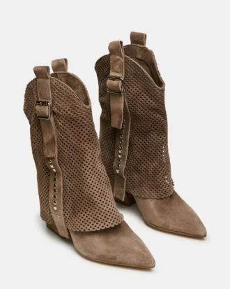 Bottes Aubrielle en daim taupe