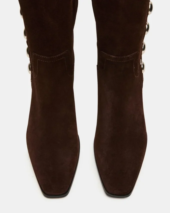 Bottes Dingo en daim marron cloutées