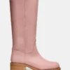 Bottes en cuir rose Riggs