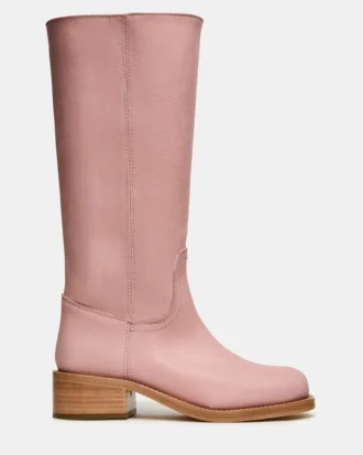 Bottes en cuir rose Riggs