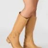 Bottes en cuir rose Riggs
