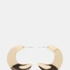 Boucles d&rsquo;oreilles en forme de croissant dorées