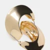 Boucles d&rsquo;oreilles en forme de croissant dorées