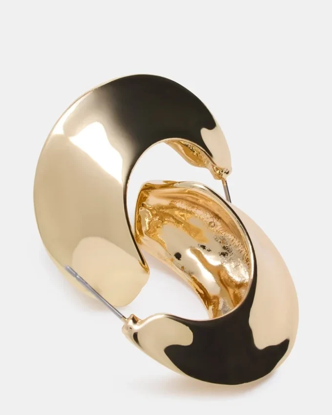 Boucles d&rsquo;oreilles en forme de croissant dorées