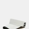 Casquette à visière brodée blanche