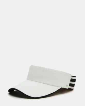 Casquette à visière brodée blanche