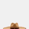 Chapeau de paille Boho Glam Studs, couleur beige
