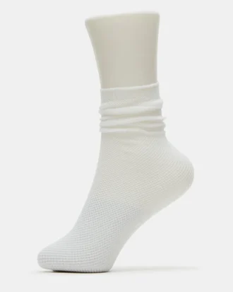 Chaussettes courtes en résille blanches