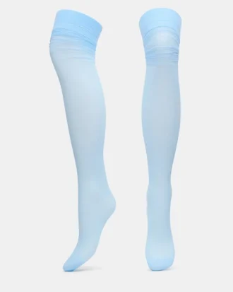 Collants preppy bleu clair