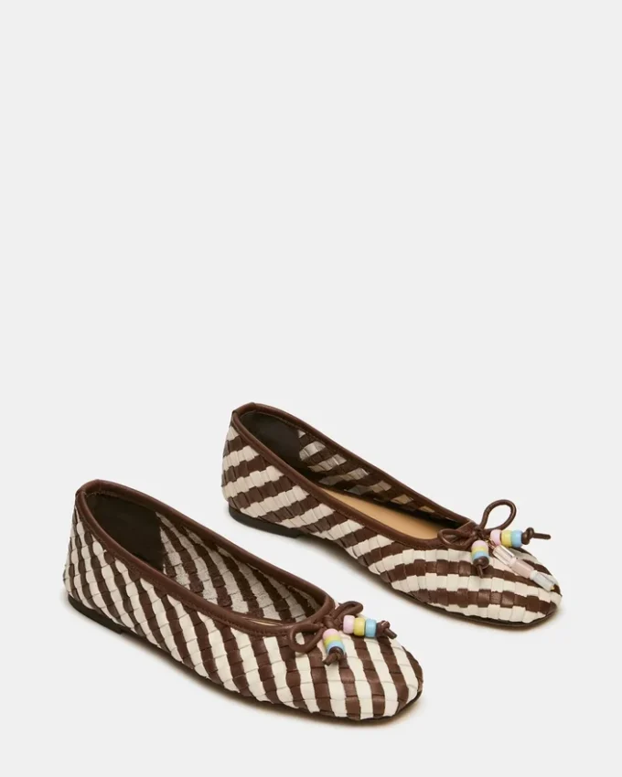 Cuir blanc/marron Divy