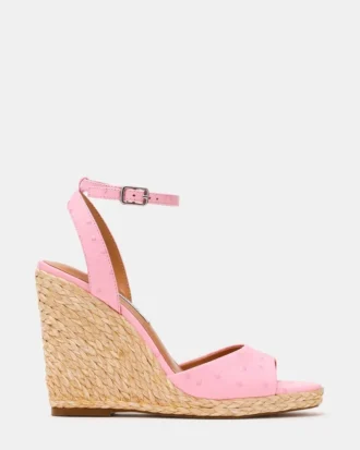 Cuir Devin Ostrich rose