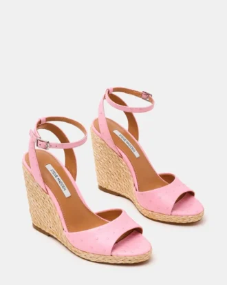 Cuir Devin Ostrich rose