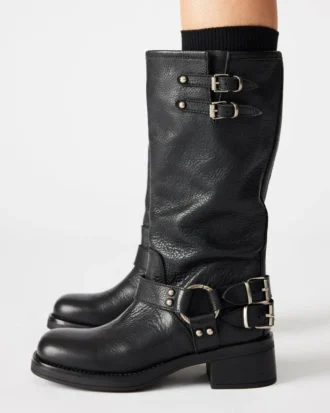 Cuir noir Astor