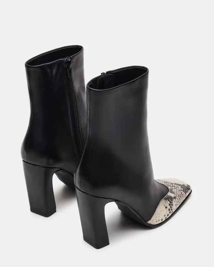 Cuir noir Lyle avec motif serpent