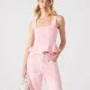 Débardeur en denim Penelopi rose
