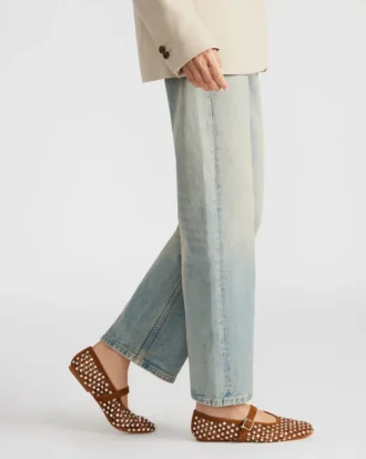 Dreaming en daim marron avec strass