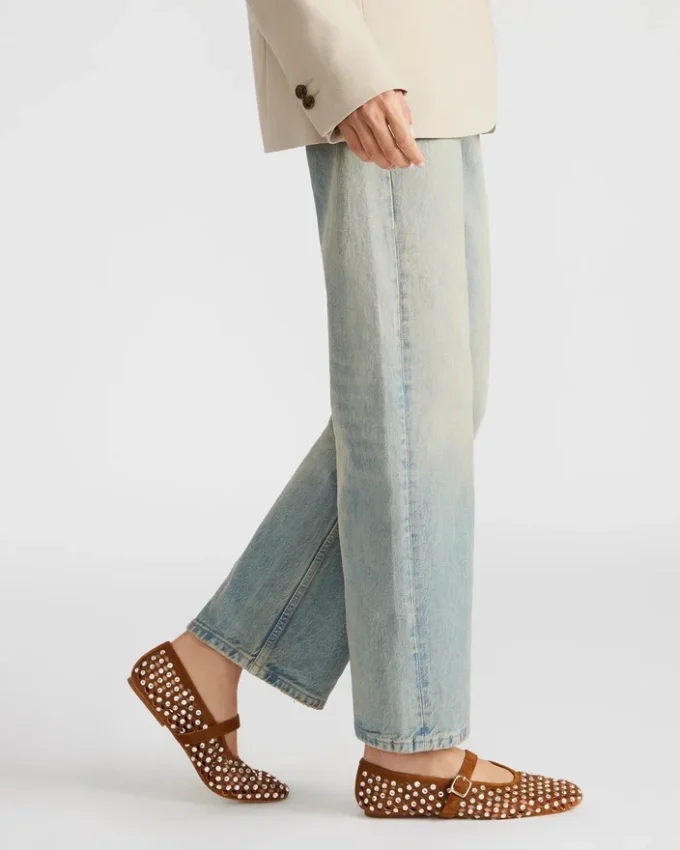 Dreaming en daim marron avec strass Dreaming en daim marron avec strass