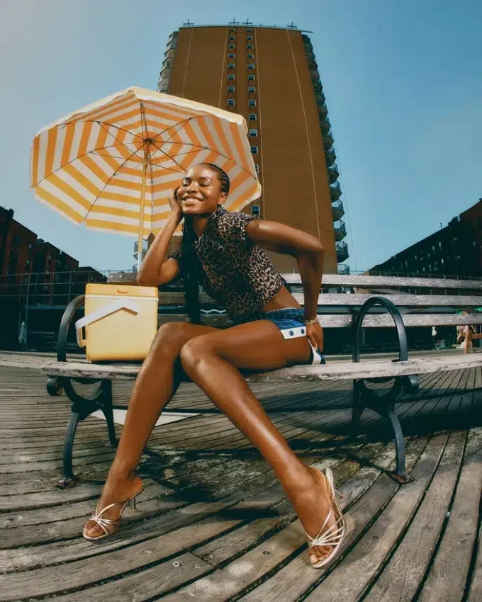 Edna en cuir champagne Edna en cuir champagne