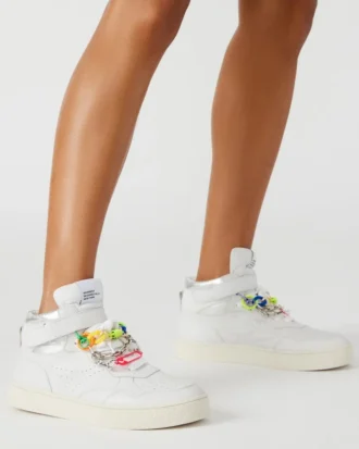 Emilee en cuir blanc