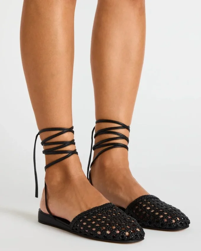 Flutter en cuir noir