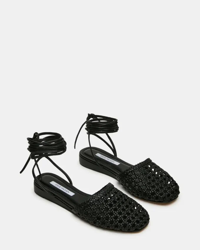 Flutter en cuir noir