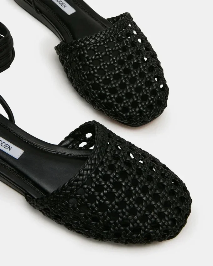 Flutter en cuir noir