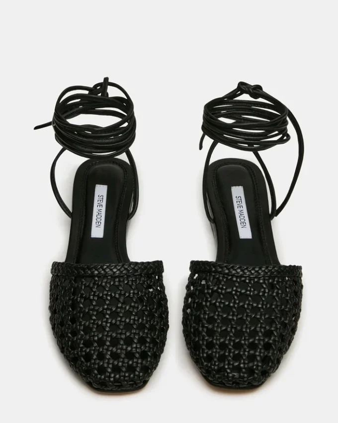 Flutter en cuir noir