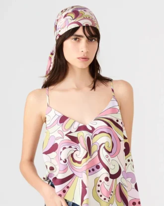 Foulard imprimé lavande