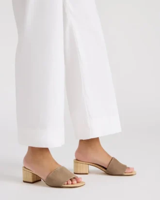 Hailee en daim taupe