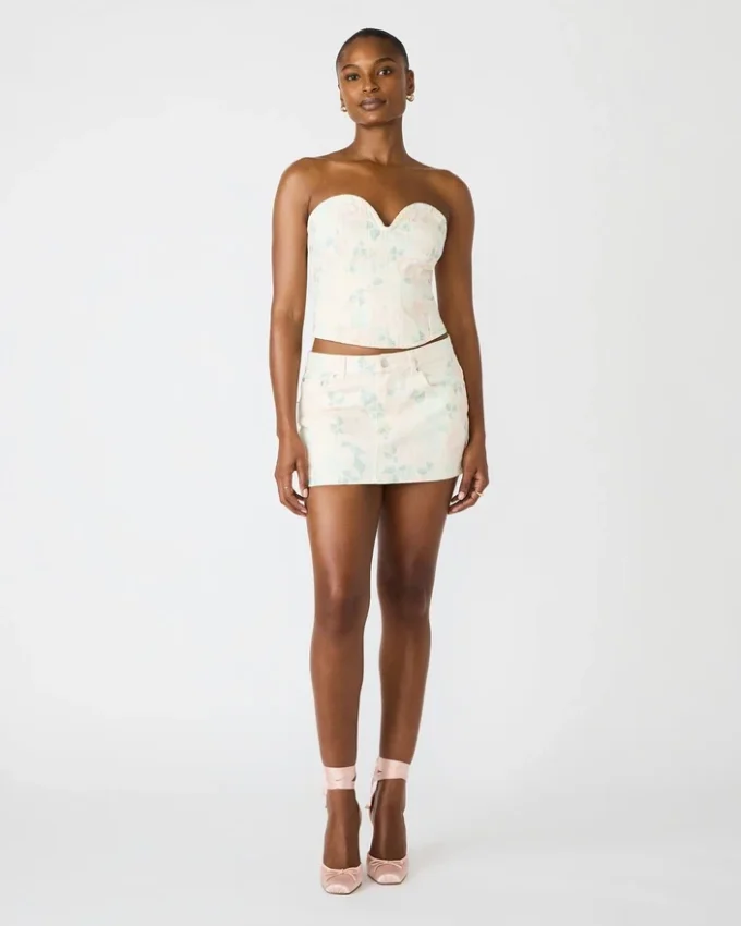 Haut corset Roselia Beige pêche