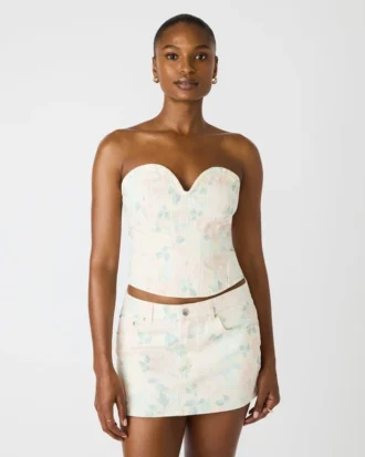 Haut corset Roselia Beige pêche